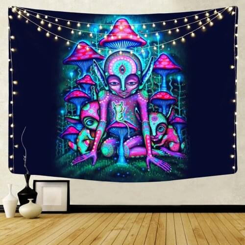 3d Print Trippy Mushroom Tapestry Hippipe Colorful Art Wall Hanging Tapestries Boho Decoration Home Decor Decoration Mural Tapiz