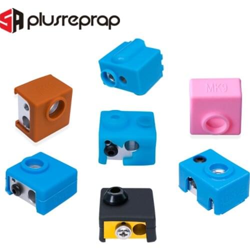 High quality 3D Printer MK7 MK8 V5 V6 Volcano Heat block/silicone sleeve sock/heat block+silicone sleeve Free combination set
