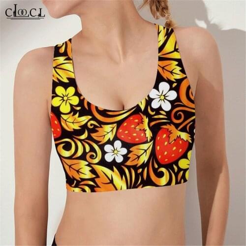 CLOOCL Women Sports Vest Bohemia Style 3D Print Sports Bra Tank Tops Yoga Running Women Fitness Bras Tank Top Women