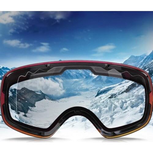 1Pc HX06 Ski Goggles Lenses Double-layer Comfortable to Wear Snow Blindness Proof UV Protection Snowboard Goggles Lenses Replace