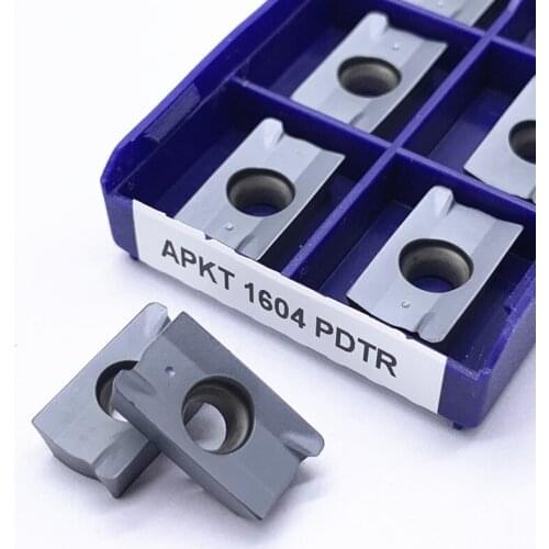 10PCS APKT1604 PDTR LT30/ APMT1604 PDTR LT30 Carbide Inserts Lathe Cutter Turning Tool CNC Machine Cutting Tools Tungsten Carb