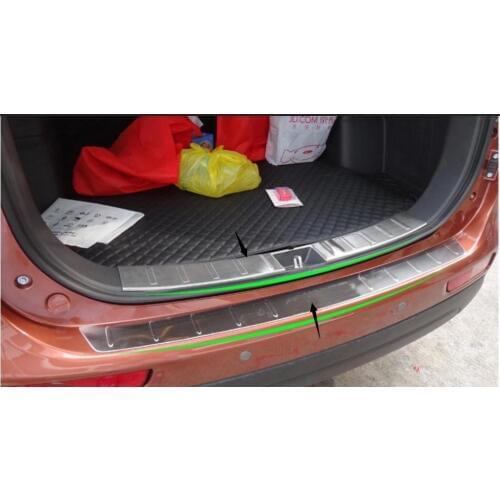 2 PCS 2013 2014 for MITSUBISHI OUTLANDER REAR BUMPER PROTECTOR DOOR STEP PANEL BOOT OUTER COVER SILL PLATE TRUNK DECK