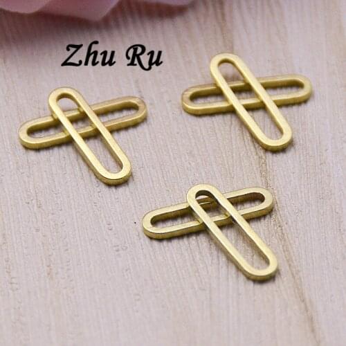 20pcs/lot zhu ru copper 15mm Rounded trapezoidal Runway fish surfboard Oval ring shape earrings Pendant DIY Earring findings