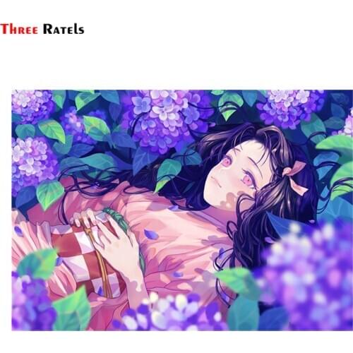 Three Ratels FC484 Demon Slayer NEZUKO KAMADO 3D poster cartoon anime car hood sticker sexy girls nude decal