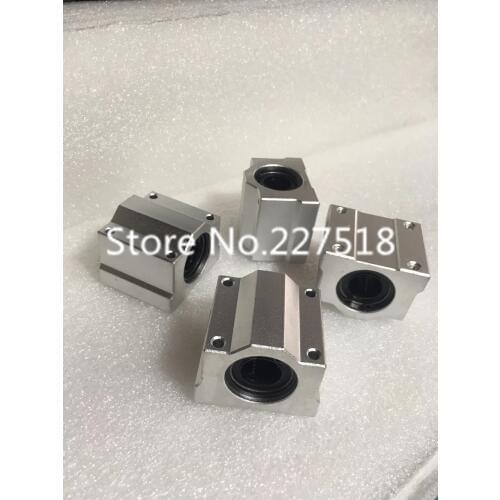 4pcs SCS13UU 13mm linear guide Linear axis ball bearing block with LM13UU bush, pillow block linear unit for CNC part