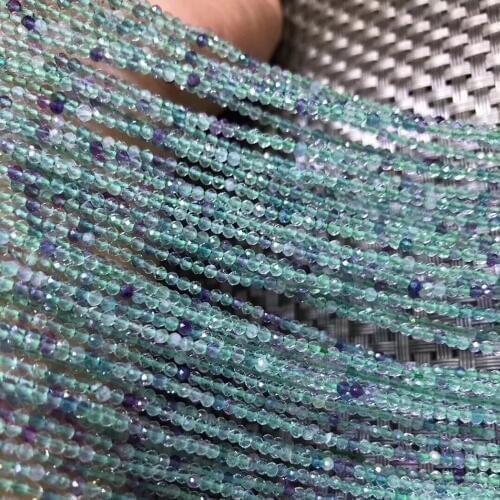 ICNWAY gemstone making jewelry 2-4mm apatite Tanzanite round faceted natural loose beads DIY bracelet necklace 15inch