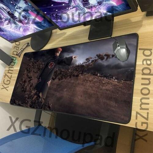 XGZ Large Mouse Pad Black Lock Edge Akatsuki Yahiko HD Computer Desk Mat Speed Internet Cafe Rubber Non-slip Coaster