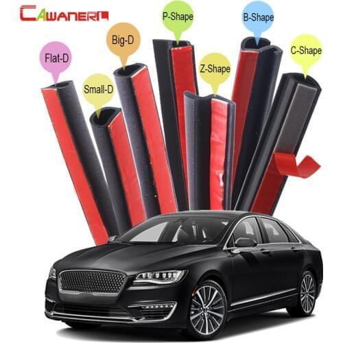 Cawanerl Full Car Seal Sealing Strip Kit Sound Insulation Vehicle Seal Edge Trim Rubber Weatherstrip For Lincoln MKZ Zephyr