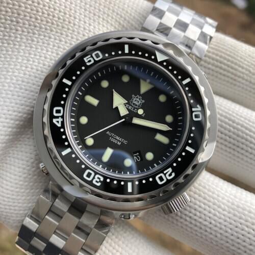 STEELDIVE 62Mas Men Dive Watch Tuna Mens Automatic Watches 1000m Waterproof Mechanical Wristwatch C3 Luminous NH35 Ceramic Bezel