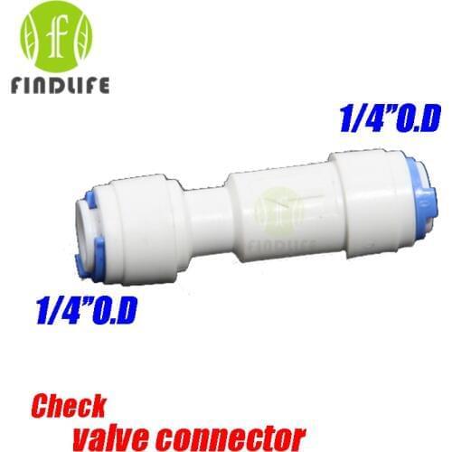 Water Filter Parts 2pcs 1/4" * 1/4" OD Tube check valve Equal straight Quick Connector Aquarium For RO Water purifier system 154