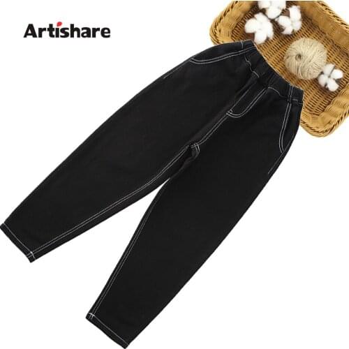 Jeans For Girls Solid Color Jeans Girls Spring Autumn Kid Jeans Casual Style Childrens Clothing 6 8 10 12 14