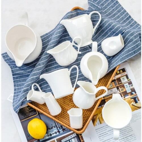 European Ceramic Afternoon Tea Milk Jug Coffee Matching Appliance Barista Craft Coffee Latte Milk Frothing Jug Pitcher LA554
