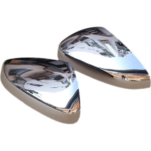 Chrome Car Styling Side Mirrors Glossy Pairs Cover Accessories for Peugeot 3008 5008 2017 2018 Rearview Rear View Overlay