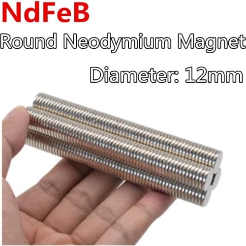 Diameter 12mm Round NdFeB Neodymium Magnet Powerful Rare Earth Permanent Fridge Magnets Ring Disk Strong Craft for DIY