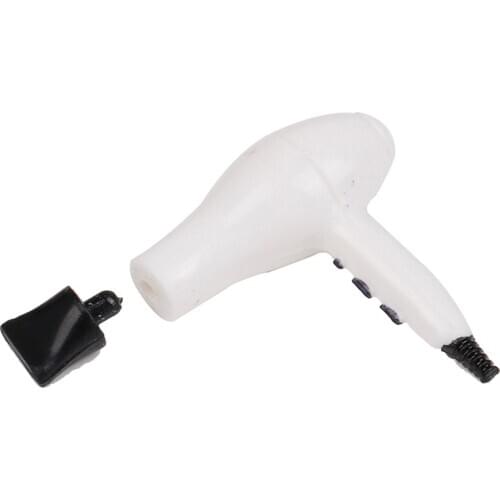 Dollhouse Miniature Comb Mirror Hair Dryer Sets 1/12 Doll House Mini Bathroom Micro Landscape Decor Furniture Accessory