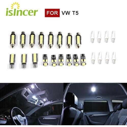 6/25/32pcs Perfect White Canbus LED Interior white light Lamp For VW T5 2003-2015 Indoor Map Dome Light Bulb Kit Car Signal bulb