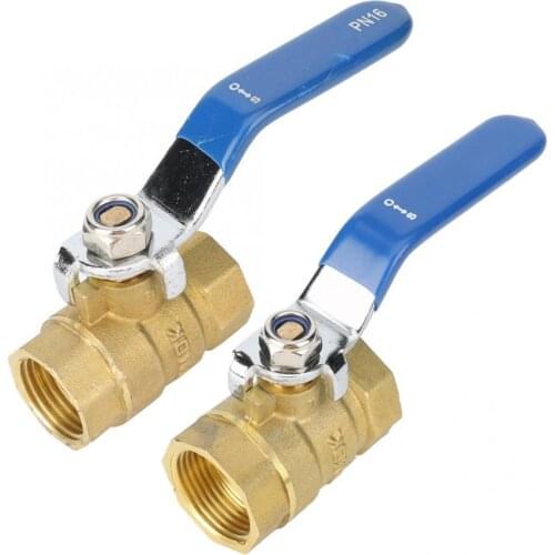 Brass Ball Valve Manual Drive Mode Female Threaded Pipe Ball Valve Shut Off Switch Blue Handle Used Widely In Irrigation