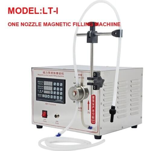 LT-1 Single nozzle magnetic gear pump filling machine automatic oil,e liquid, perfume,juice chemical acid filling machine