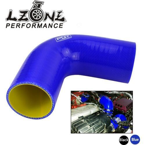 LZONE - 2.0" 51mm 90 Degree Elbow Silicone Hose Pipe Turbo Intake Blue&yellow / Black&yellow JR-SH9020-QY