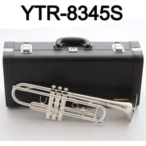 Music Fancier Club Bb Trumpet 8345S Silver Plated Music Instruments Profesional Trumpets Student Included Case Mouthpiece