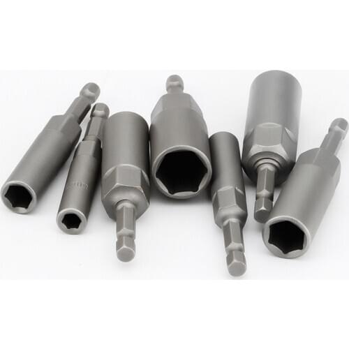 4/6/8/10/14 Pcs Bolt Nut Bit Set 6-24mm Electric Power Screwdriver Nut Impact Set 1/4" Metric Wrench Socket Bit For Power Tools