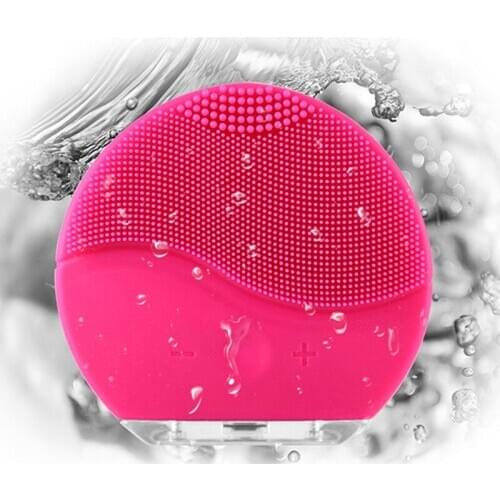 New Electric Facial Cleansing Brush Silicone Sonic Vibration Mini Cleaner Deep Pore Cleaning Skin Massage face brush cleansing