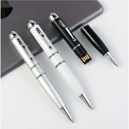Lighting pen USB Flash Drives With leds multi-functional laser pointer Pendrives 4GB 8gb 16gb 32gb 64GB Laser memory Pen drives