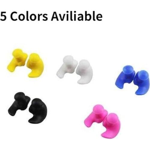 A Pair Soft Earplugs Silicone Waterproof Dust-Proof Ear Environmental Sport Plugs Diving Water Sports Swimming Pool Accessories
