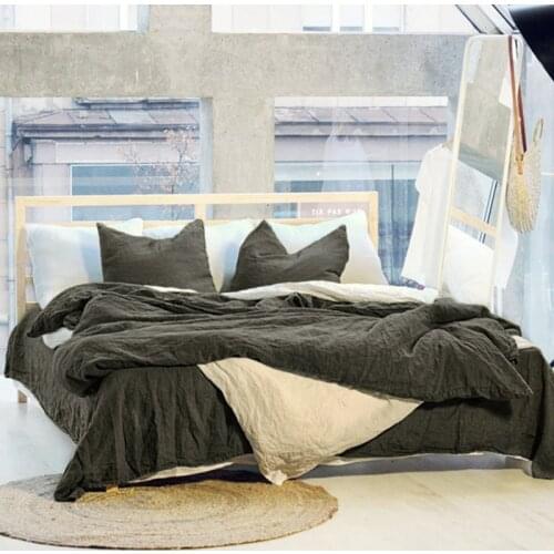 Luxury Pure 100% Linen UK Duvet Cover 240x220 Quilt Cover 240x260 Bed Cover Gray White Black Bedding King Size 140x200 Duvet