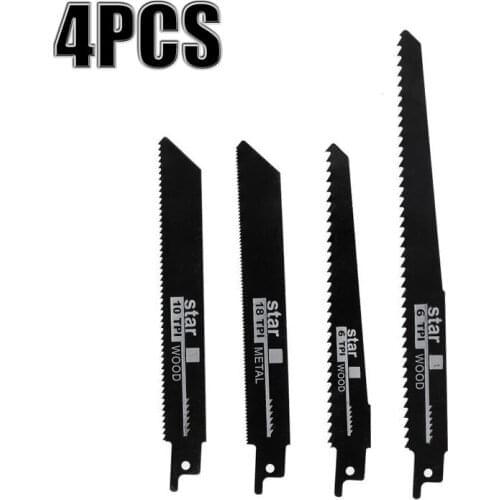 4PCS Reciprocating Saw Blade High Carbon Steel Saber Saw Jig Saw Blade For Cutting Wood Metal Power Tool Machine Accessories