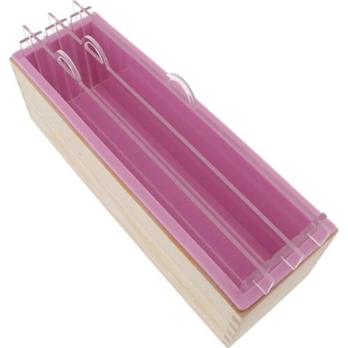 Rectangle Wood Box Silicone Soap Mold DIY Soap Candle Tool For Toast Loaf Baking