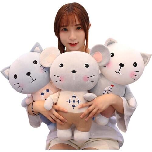 Down cotton soft cute mouse plush toy cute cat soft doll doll pillow children accompanying sleeping doll