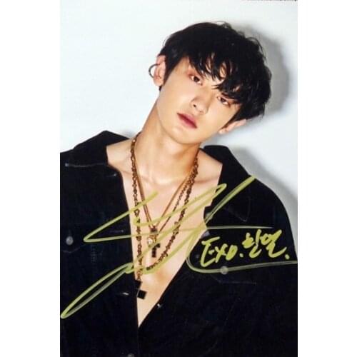 Hand signed EXO Park Chanyeol autographed photo LOVE SHOT 5*7 122018A