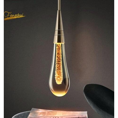 Nordic Crystal Led Pendant Lights for Home Decoration,Hanging Lamps Restaurant Lamp Indoor Lighting Staircase Light Fixtures