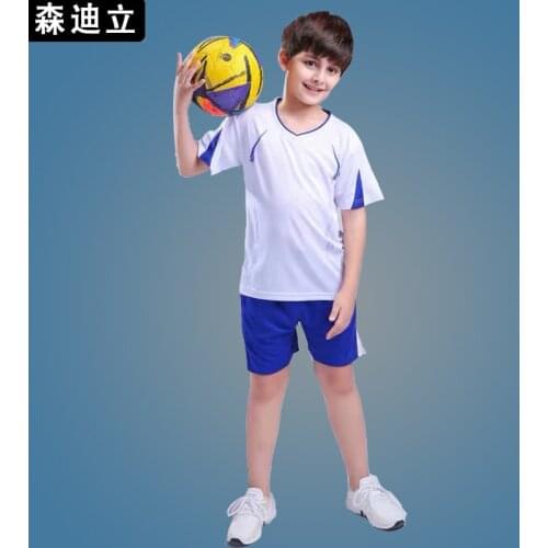 Children Football Jerseys sets boys girls sportwear kids youth Summer training suits v-neck Quick-dry Soccer Jerseys Tracksuit