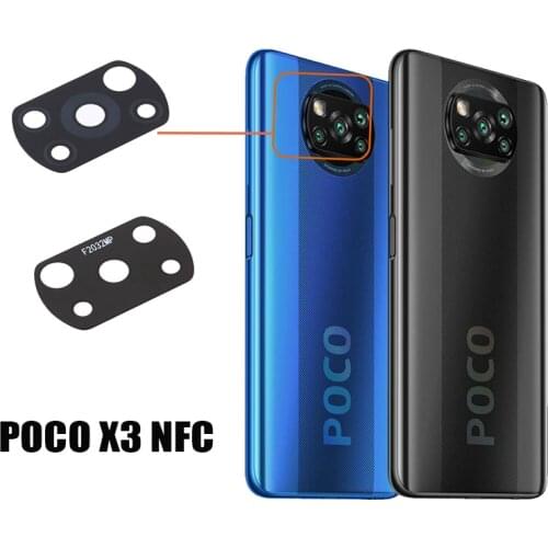 2 Pieces Back Camera Glass with Tape for Xiaomi Mi Poco X3 NFC F2 F1 F3 M3 Rear Camera Cover Lens Repair Replacement Parts