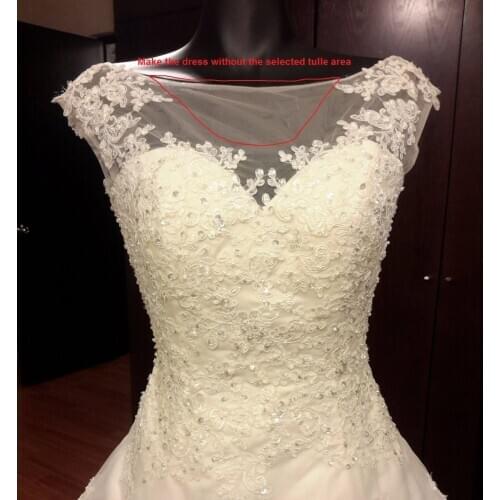 A Line Wedding Dresses Popular Bride Dress with Appliques and Beads custom size&color