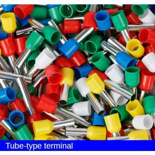 VE0508 Needle Crimping Terminal Wire Cold Pressure Connector Electrical Terminals Cable Crimps Wire Ferrules For Insulated