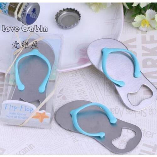 Flip flops bottle opener in gift box 10pcs wedding favors and gift giveaways for guest Party decoration Supplies