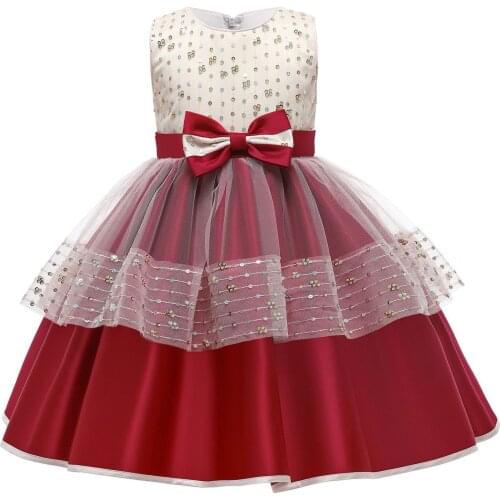 3-12 Years Old Cuhk Girls Primary Student A Link Sleeveless Solid O-neck Pettiskirt Princess Performance Host Catwalk Dress Gift