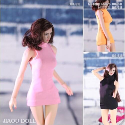 1/6 female soldier bag hip high neck dress model for 12 inch action figure model accessories