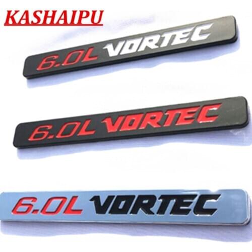 1x Chrome 3D Letters Text 6.0L Vortec Max Emblem Badge Logo Decal Fits For Chevy Chevrolet GMC Trunk/Body/Door Car Styling