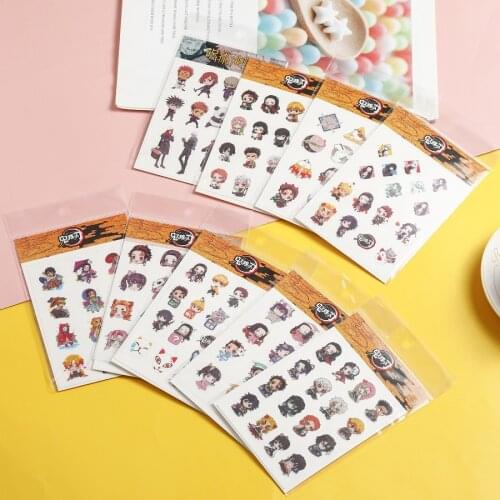 1pcs Demon Slayer Jujutsu Kaisen Stickers Japan Cartoon Anime Demon Slayer Jujutsu Kaisen stickers