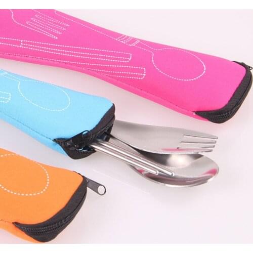 1PC Portable Tableware bag cutlery bag Dinner Set Travel packaging Storage Box Dinnerware Picnic Fork Spoon Bag