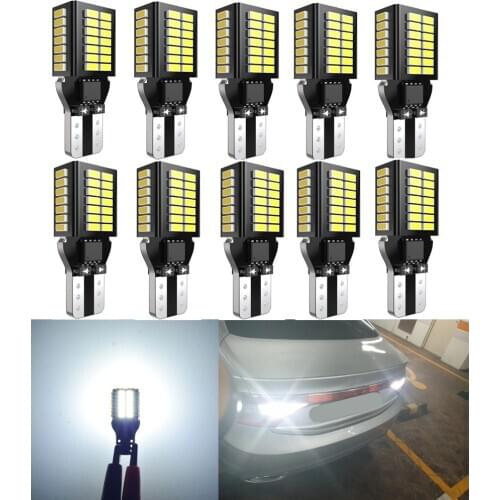 10pcs For Skoda Superb Octavia A7 A5 2 A2 3 Fabia Rapid Yeti kodiaq Car LED Reverse Light Canbus Lamp Bulb W16W T15 LED Bulb