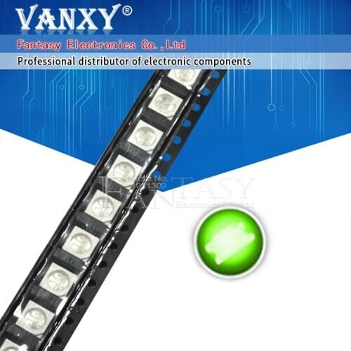 100pcs Green 5050 SMD LED diodes light