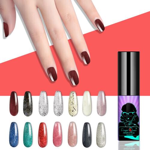 120 Colors Nail Gel Polish UV Gel Glitter Sequins Semi Permanent Soak Off Nail Art Gel Polish Varnish Design