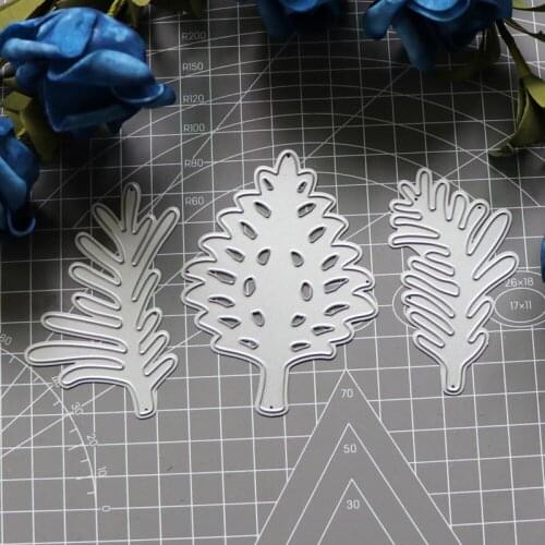 3pcs Tree Leaves Frames Metal Cutting Dies Stencils Die Cut for DIY Scrapbooking Album Paper Card