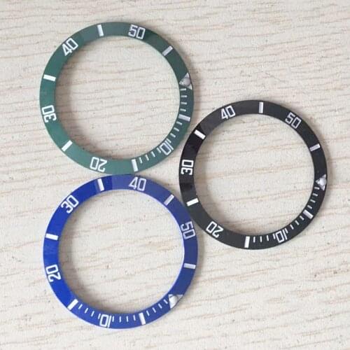38mm ceramic dial bezel accessories automatic mens watch replacement parts for 40mm Black / Blue / Green / dark blue