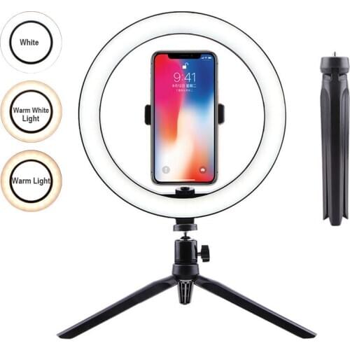 8 inch Photography Lighting Phone Ringlight Tripod Stand Phone Holder Led Selfie Bluetooth remote Ring Light Lamp Youtube Live
